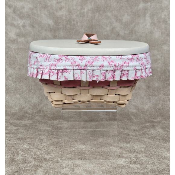 Longaberger 2008 Horizon Of Hope Basket Liner Protector & Lid - Picture 2 of 7